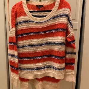 striped orange & blue sweater